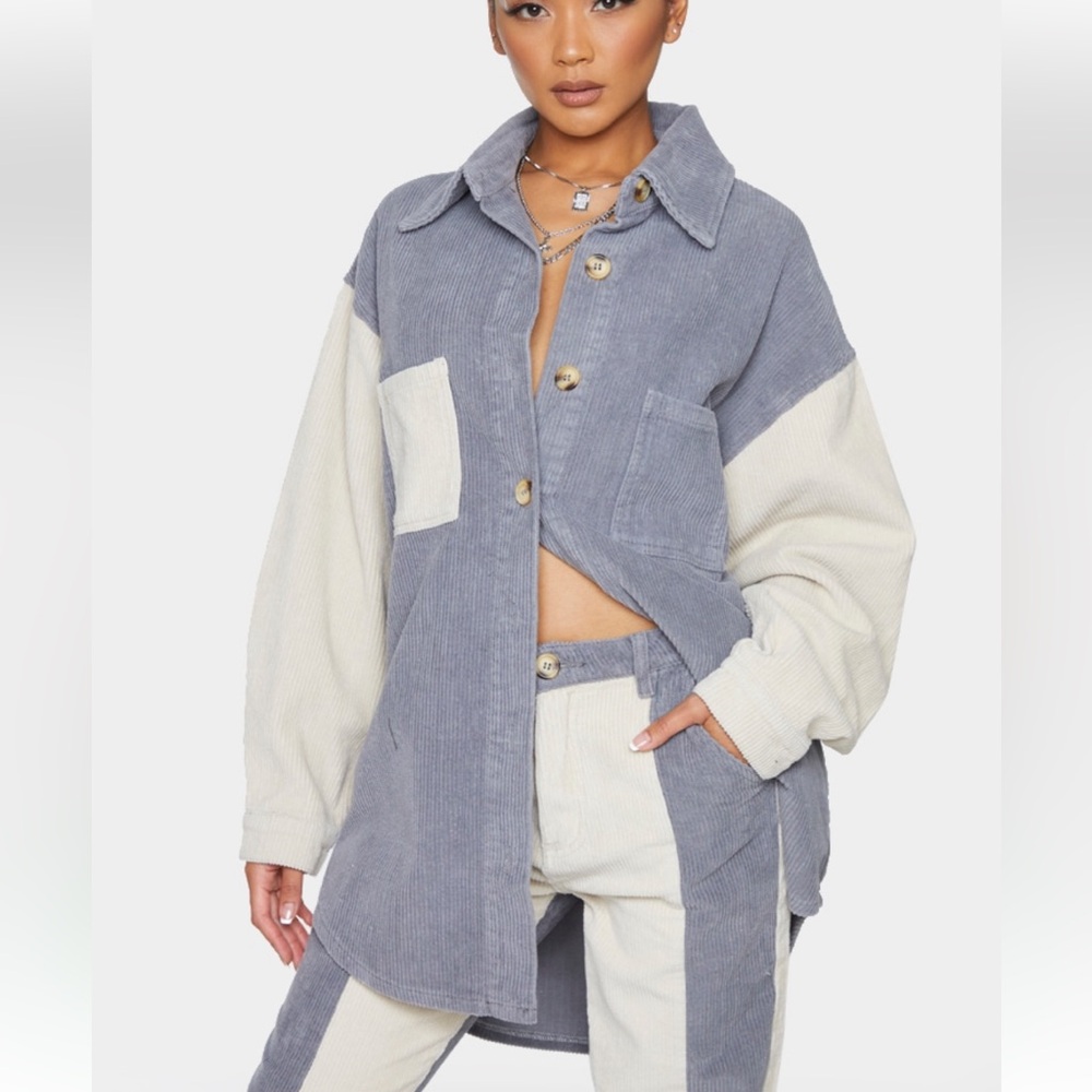 Multi Two Tone Cord Shacket